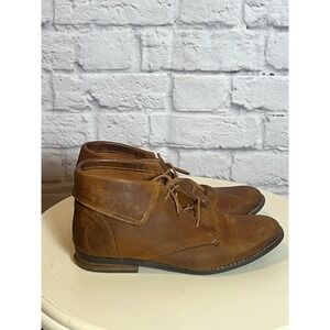 Steve Madden Brown Leather Lace-Up Chukka Boots Size 9.5M